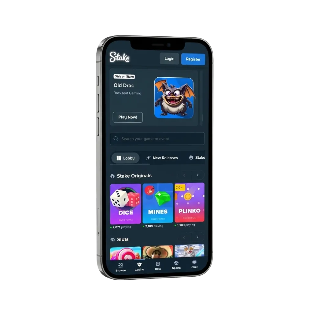 Descarga la app Stake para Android y iOS con apuestas deportivas, casino y criptomonedas en Argentina