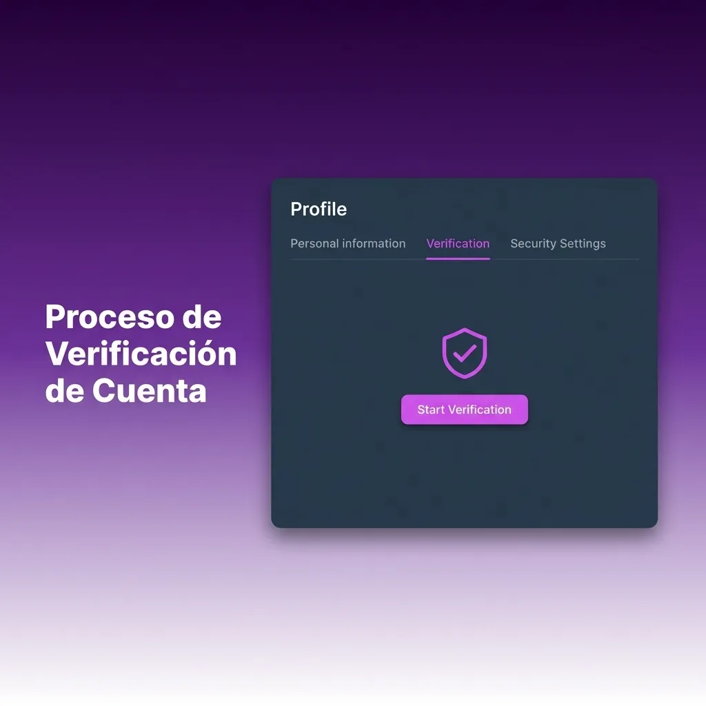 Account verification process: upload ID, proof of address, and selfie with document for security and withdrawals.